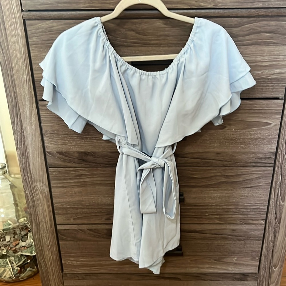 light blue romper never worn